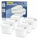 ARETHONE Wasserfilter für Brita Filter: Maxtra+ und Maxtra Pro, Filterkartuschen Kompatibel mit Brita Glas, Marella, Style, Aluna Kanne, Kalkreduktion Geräteschutz (6 Stück)