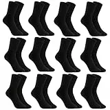 L&K-II 12 Paar Damen/Herren Socken Business Freizeit Baumwolle Schwarz Weiß mehrfabrig 2027BL-N 43 46