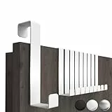 4smile Türhaken zum Einhängen, Fb. Weiß - 10er-Set Kleiderhaken Tür, einzeln verwendbar - Flexible Haken zum Einhängen, stabile Türhakenleiste, universelle Türgarderobe