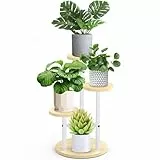Pflanzenregal, STLOVe® Blumenständer, 3 Etagen Blumenregal, Pflanzenständer, Blumentreppe für Zimmerecke Wohnzimmer Balkon Terrasse Fenster Garten Hof, 53.5cm Höhe - Metall Weiß