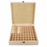 EBTOOLS 87 Slots Ätherisches Öl Box aus Holz, 35,5 x 35,5 x 9,2 cm Aufbewahrungsbox für ätherische Öle mit großem Fassungsvermögen, Organizer für ätherische Öle aus Holz