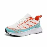 Jawixu Laufschuhe Herren Sportschuhe Damen Hallenschuhe Turnschuhe Weiß Orange 43EU