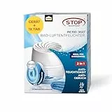 Pattex AERO 360° Luftentfeuchter für das Badezimmer, Raumentfeuchter für effektive Luftzirkulation, Raumluftentfeuchter reduziert überschüssige Feuchtigkeit, 1 Gerät inkl. 1 Nachfüll Tab