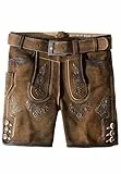 Stockerpoint Trachtenkids Kinder Santo Trachtenlederhose, stein geäscht , 122-128