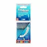 Pikdent-Interdentalbürsten - Langlebiger beschichteter Stahlkern und Tynex-Borsten - 5. Größe: Hellblau - 0,8 mm, halb-kegelförmig - 10 Zahnbürsten