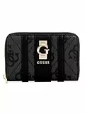 Guess Geldbörse Erenia Zip Around Wallet Coal Logo dunkelgrau