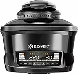 KESSER® Multikocher mit Heißluftfritteuse 8L & 16 Programme Küchengerät - Grillen, Backen, Schmoren, Dampfgaren Vorheiz- & Warmhaltefunktion Reiskocher Slow Cooker, Joghurtbereiter