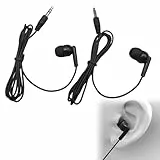 Rakiuty Einseitiger In-Ear-Mono-Ohrhörer, 3,5-mm-Anschluss, Langlebig und Kompatibel mit Smartphones, MP3/MP4-Playern, Laptops, Tablets Kopfhörer für Reiseleiter - Einohr-Nutzung