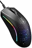 Glorious Model O 2 Mini Gaming-Maus mit Kabel - Besonders leichte 49g, Sensor mit 26K, Motion Sync, 80M Klicks, 6 programmierbare Tasten, Maus für kleine Hände, FPS, MMO, MOBA, Battle Royale - Schwarz