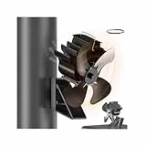 ICARE Kaminventilator Magnetisch, Blättern Ofenventilator Ventilator für Kaminofen, 2 in 1 Leiser Kaminventilator Ohne Strom, Kaminlüfter für Holz, Brennholz, Ersatzteil
