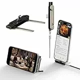 Growalleter Unsichtbares Halter Ladekabel mit Ständer, 240W Multi-Ladekabel 4-in-1 Schnellladung, 1.5m USB C Kabel mit faltbarer Halterung für Telefon-Laptop (BK,Nur Stand)