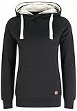 OXMO OXJulia Damen Kapuzenpullover Hoodie Pullover mit Kapuze Kordel Kängurutasche Baumwollmischung Regular fit, Größe:M, Farbe:Black (70155)