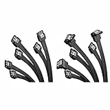 KabelDirekt – 3X SATA-3-Kabel 6 Gb/s – 60 cm, gerade & 3X SATA-3-Kabel 6 Gb/s – 60 cm, 90° gewinkelt (Datenkabel, 6 Gbit/s, SATA-III/Serial-ATA, L-Stecker, Set aus 3 Kabeln, schwarz)