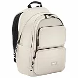 LARKSON Schulrucksack Mädchen & Jungen Teenager Beige - No 3 Advanced - Großer Rucksack Damen & Herren für Schule - 16' Laptopfach - Aus PET - Wasserabweisend