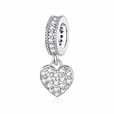 925 Sterling Silber Herz Anhänger Charms für Pandora Armbänder