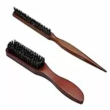HENGBIRD HaarbüRste Wildschweinborsten, 2 HaarbüRste BartbüRste Wet Brush Sleek Bun BüRste Wildschweinborsten BüRste Teasing Hair Brush Tail Comb Professional Salon Kamm Reduziert Haarbruch