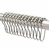 2 Lb. Depot Haken für Duschvorhänge – Poliertes Nickel-Finish – Hochwertiger 18/8-Edelstahl – Sicherungsringe mit leicht gleitenden Rollen – Fünf Ausführungen erhältlich – 12er-Set
