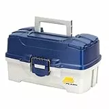 Plano Gerätebox mit Zwei Fächern Geformte Geräteaufbewahrung, Blau-Metallic/Cremefarben, Einheitsgröße