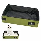 SPORWAY Katzenklo für Reisen Tragbare: Katzentoilette Faltbares Wasserdicht und Atmungsaktiv, Cat Litter Box für Auto Reisen Camping (45 * 35 * 12,5cm)