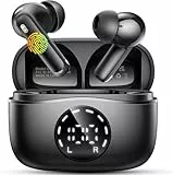 Donerton Bluetooth-Kopfhörer, Bluetooth 5.4 Stereo HiFi Kopfhörer mit 4 HD Mic, kabellose Kopfhörer Stunden LED Display, in Ear Bluetooth Kopfhörer mit Geräuschunterdrückung