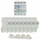 Hager Set 1x FI CDS440D 40a 0,03 + 8x LS-Schalter 1-polig MBS116 + 1x Phasenschiene 3-polig KDN363F