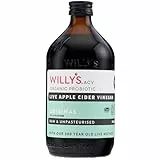 WILLY'S – Bio-Apfelessig | Unpasteurisiert, biologisch und mit lebender Essigmutter. Hergestellt aus britischen Bio-Äpfeln auf der eigenen Farm in Herefordshire. | Inhalt: 1x Glasflasche, 500 ml