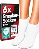 CORE GORIMO - 6 Paar - Sneaker Socken Damen und Herren - hochwertige Baumwolle - Sneakersocken sowie Sportsocken für Sport & Alltag (45-48, Weiß)