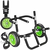 tectake® Transportwagen klappbar für Surfbrett, Transporter für Stand Up Paddling Board, Kanu Boot oder Kajak aufblasbar, Trolley für Schlauchboot, Buggy für SUP, Surfbrett Zubehör - doppel