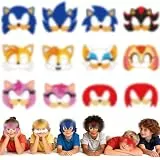 12 Stück Kinder Partymasken aus Papier, Einweg Maskenball Kostüm-Masken für Karneval, Fasching, Kindergeburtstag, Lustige Motive, Mit Gummiband, Einfach zu Tragen Perfekt als Mitgebsel oder Dekoration