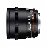 SAMYANG 7817 85/1,5 Objektiv Video DSLR II Sony E manueller Fokus Videoobjektiv 0,8 Zahnkranz Gear, Porträtobjektiv schwarz