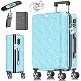 KESSER® Reisekoffer 84L Koffer ABS Hartschalenkoffer mit Zahlenschloss, Kofferwaage & Reisebrieftasche 360° Rollen | Rollkoffer für Business & Reise Trolley mit Teleskopstange & Tragegriff Sky Blue