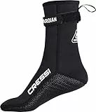 Cressi Guardian High Neoprene Socks 2mm 2XL - 2mm Neopren High Top Socken mit Klettverschluss, ideal für alle Wassersportbegeisterten, Schwarz, 2XL, Unisex