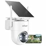 ieGeek 2K Überwachungskamera Aussen Solar: 360° PTZ Kamera Überwachung Aussen, 2.4GHz Aussenkamera WLAN kabellos akku mit PIR Bewegungsmelder, Outdoor Kamera mit Farb-Nachtsicht, 2-Wege-Audio, S5
