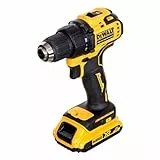 DEWALT18 Volt 2-Gang Akku-Bohrschrauber (bürstenloser Motor, Vollmetallgetriebe,15-stufiges Drehmomentmodul, 13 mm Schnellspann-Bohrfutter, 2x 2 Ah Li-Ion Akkus, Ladegerät, LED-Leuchte), DCD708D2T-QW