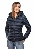 Navahoo Damen Übergangs Stepp Jacke mit Kapuze B348 [B348-Kimuk-Navy-Gr.S]