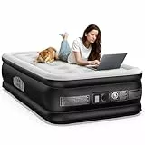 Airefina Luftbett 1 Person, Aufblasbare Matratze mit Eingebauter Pumpe, Gästebett Schnelle Inflation, Tragbares Luftmatratze für überall mit Tragetasche, Gästematratze -99×190 ×46cm,295KG Max