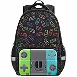 Beaulyn Schulrucksack für Jungen, Gamer-Schultasche für Grundschule, 43,2 cm, Videospiel-Rucksack für Laptop, Gamebackpack-Blaugrün, 1-Piece Backpack, Gamer-Rucksack