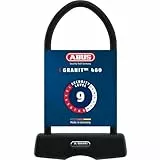 ABUS Bügelschloss Granit 460 + SH B-Halterung - Fahrradschloss mit 12 mm starkem Rundbügel und Wendeschlüssel - ABUS-Sicherheitslevel 9-300 mm Bügelhöhe