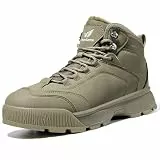 Wondamo Herren Wasserdicht Schneestiefel Isolierte Zehenkappe Kaltes Wetter Schuhe Rutschfest Leicht Winterstiefel, Oliv, Khaki, 44.5 EU