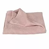 roba Babydecke Lil Planet in Strickoptik - 80 x 80 cm - für Mädchen & Jungen - Bio Baumwolle GOTS zertifiziert - Rosa / Mauve