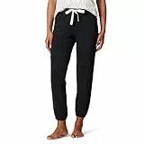 Amazon Essentials Damen Leichte Lounge-Joggingpyjamahose aus Terry-Frottee (Erhältlich in Übergröße), Schwarz, L