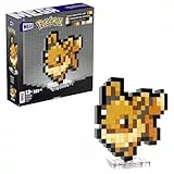 MEGA Pokémon Actionfigur-Bauset, Evoli mit 323 Teilen im Retro-Pixelstil, ideal als Tisch- oder Wanddeko, Spielzeug für Sammler zum Zusammenbauen und Präsentieren, HTH78