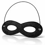 TK Gruppe Timo Klingler Bandit Zoro Augenmaske Panzerknacker Bankräuber schwarz, Einbrecher Maske für Kinder & Erwachsene an Fasching & Karneval