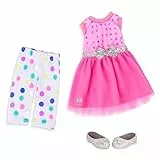 Glitter Girls Puppenkleidung 36 cm Puppen Glitzer Outfit – Kleid, Leggings und Schuhe – Zubehör für Puppen, Spielzeug ab 3 Jahren