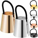 Lurrose 6Pcs Metall Kreis Haarmanschette Metall Pferdeschwanzhalter Manschette Hohe Pferdeschwanz Haarmanschette Elastische Haarband Haargummis Für