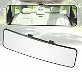 KITBEST Auto Rückspiegel, Universal Panorama Auto Innenspiegel, konvexer Weitwinkel Autospiegel, Clip auf Rückspiegel, um den toten Winkel effektiv für Autos SUV Trucks, Konvex (290x74mm)