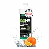 BiOHY Bodenreiniger für Wischroboter mit Orangenduft (1l Flasche) | Reinigungsmittel Konzentrat für alle Wischroboter | Schaumarm & Streifenfrei | Nachhaltiges 1:200 Konzentrat