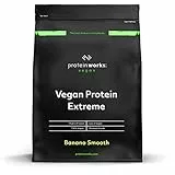 Protein Works - Vegan Protein Extreme, Zusätzliche Vitaminmischung, Veganes Proteinpulver, Pflanzlicher Protein Shake, 28 Shakes, Banana Smooth, 1kg
