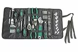 Brüder Mannesmann Werkzeug-Rolltasche 65-tlg., wasserabweisend, Organizer für Heimwerker und Werkstatt, robust, 10-jährige Garantie, schwarz, Maße: 30,5 × 13 × 9 cm, 2,34 kg | M21170