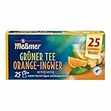 Meßmer Grüner Tee Orange Ingwer | 25 Teebeutel | Vegan | Glutenfrei | Laktosefrei